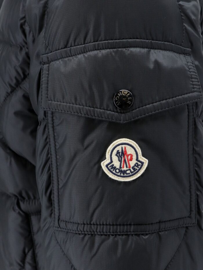 Moncler Asurel Short Down Jacket With Geometric Stitching