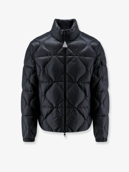 Moncler Asurel Short Down Jacket With Geometric Stitching