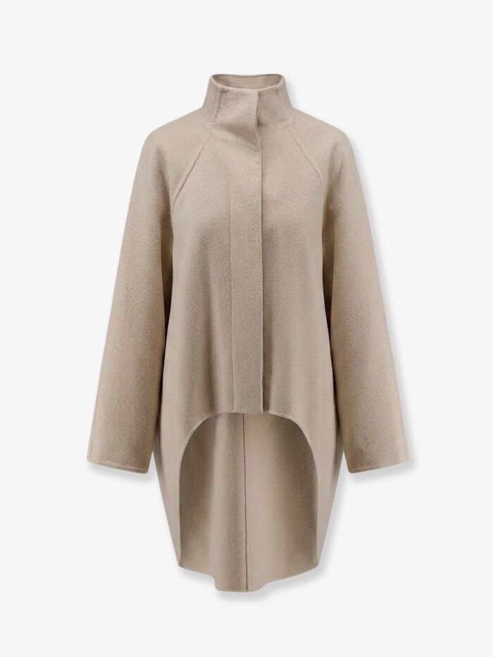 alaia asymmetrical cashmere coat ALAIA Asymmetrical Cashmere Coat