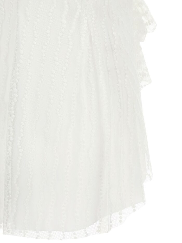 Alberta Ferretti Asymmetrical Tulle Top
