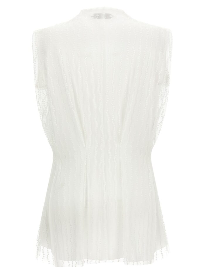 Alberta Ferretti Asymmetrical Tulle Top