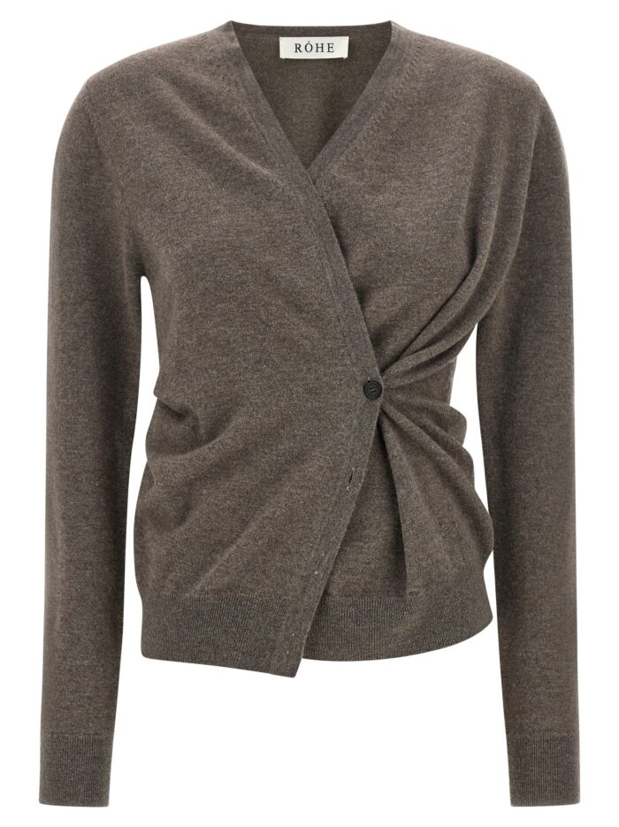 rohe asymmetrical 'twisted ballet' cardigan ROHE Asymmetrical 'Twisted Ballet' Cardigan