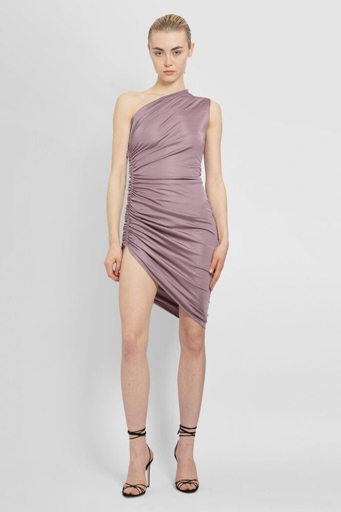 ATLEIN Asymmetric Ruched Short Dress