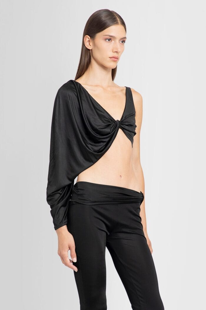 ATLEIN Draped One Sleeve Top