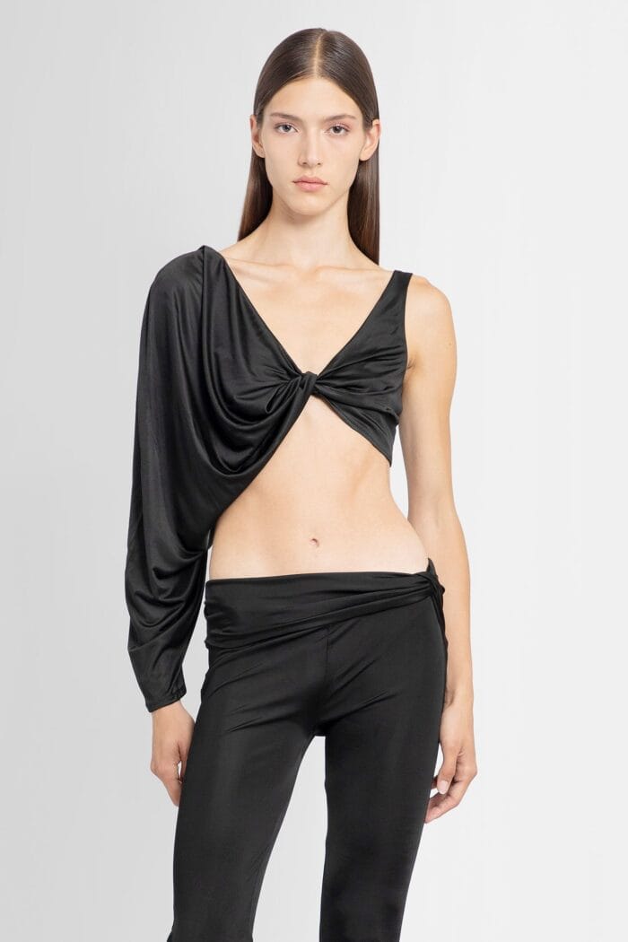 ATLEIN Draped One Sleeve Top