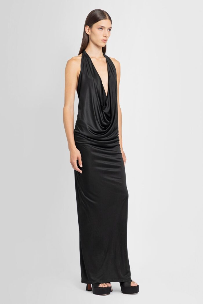 ATLEIN Viscose Long Cowl Neck Dress