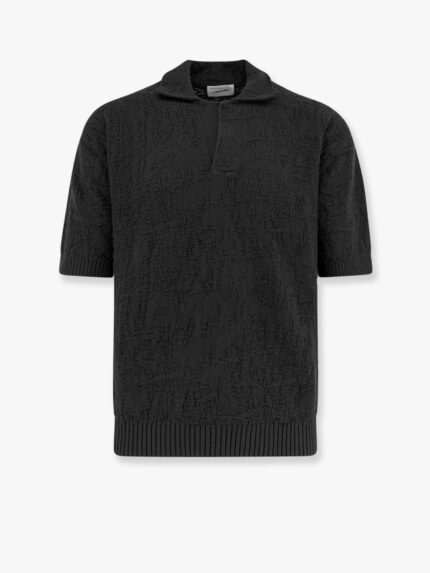ATOMO Cotton Polo Shirt With Embossed Embroidery