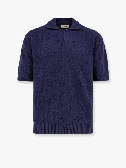 ATOMO Cotton Polo Shirt With Embossed Embroidery