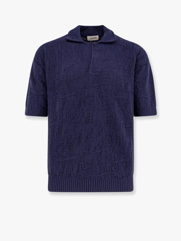 ATOMO Cotton Polo Shirt With Embossed Embroidery