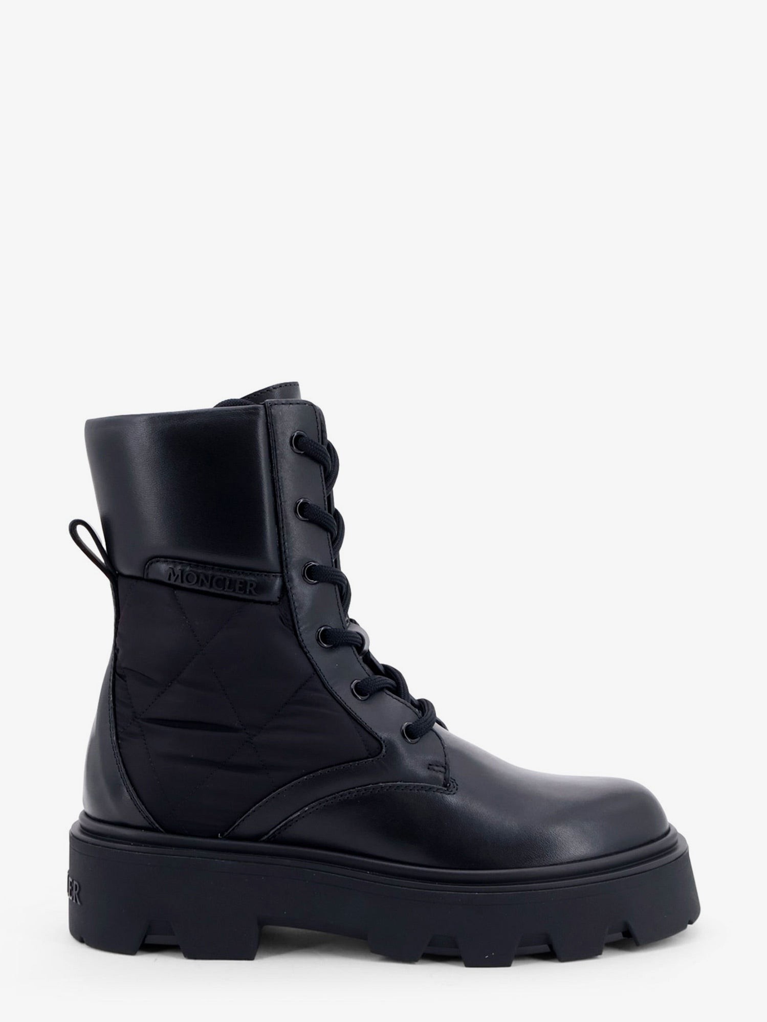 Moncler Aurea Leather And Nylon Boots