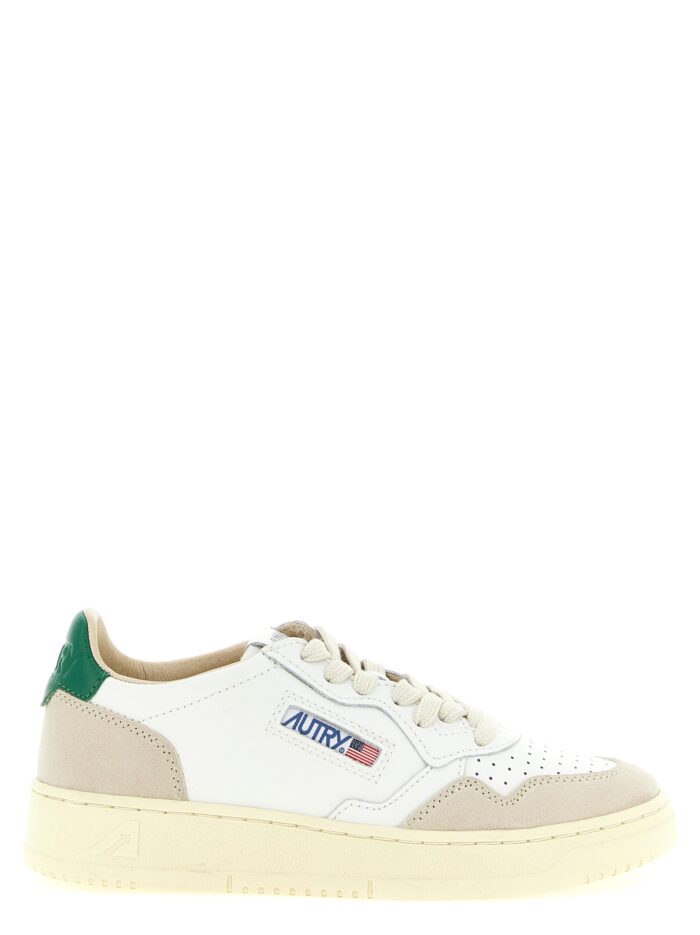 autry medalist low leather and suede sneakers Autry Medalist Low Leather And Suede Sneakers