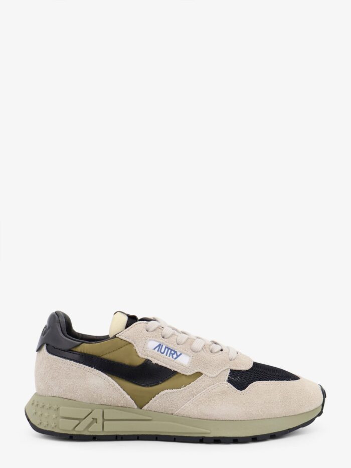 Autry Reelwind Low Mesh And Suede Sneakers With Iconic Side Logo