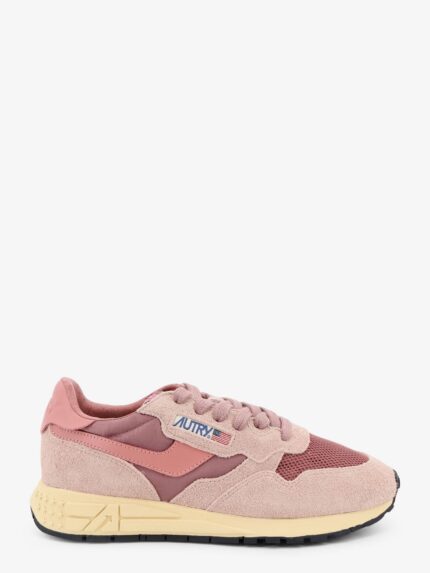 Autry Reelwind Low Mesh And Suede Sneakers With Side Logo
