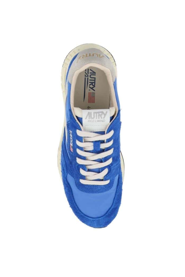 Autry Reelwind Low-top Nylon And Suede Sneakers