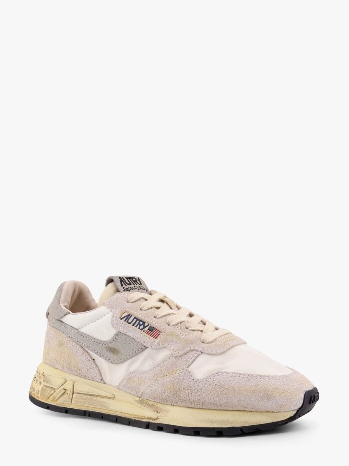 Autry Reelwind Low-top Suede And Nylon Sneakers With Used Effect