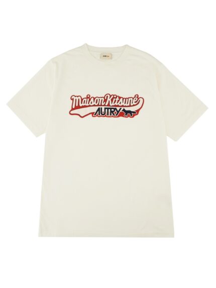 AUTRY X MAISON KITSUNÉ T-SHIRT WITH LOGO