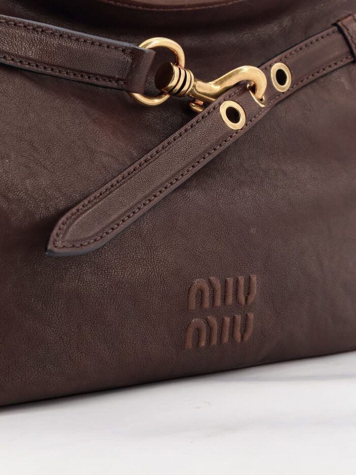 Miu Miu Aventure Leather Shoulder Bag