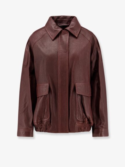 ROHE Aviator Grained Leather Jacket
