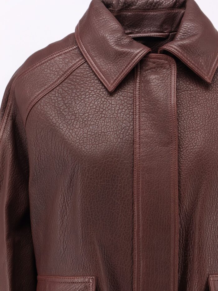 ROHE Aviator Grained Leather Jacket
