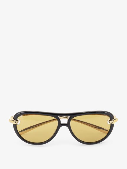 Bottega Veneta Aviator Knot Acetate Sunglasses