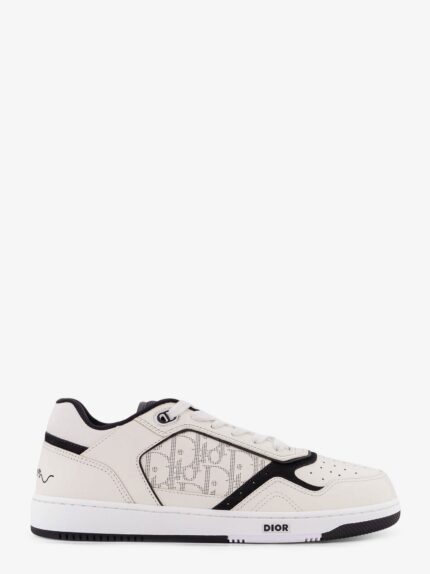 B27 Leather Sneakers With Dior Oblique Logo Print On The Side
