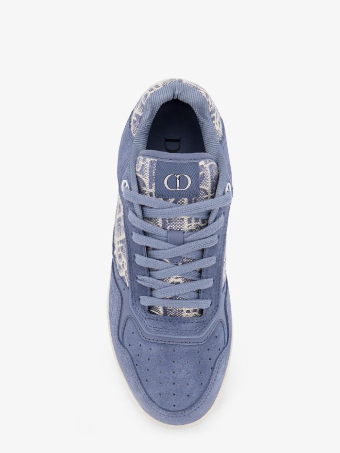 B27 Uptown Dior Oblique Jacquard Fabric And Suede Sneakers