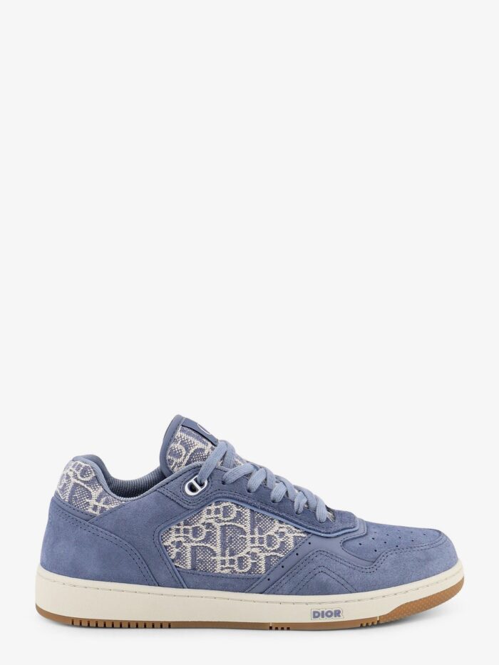 B27 Uptown Dior Oblique Jacquard Fabric And Suede Sneakers
