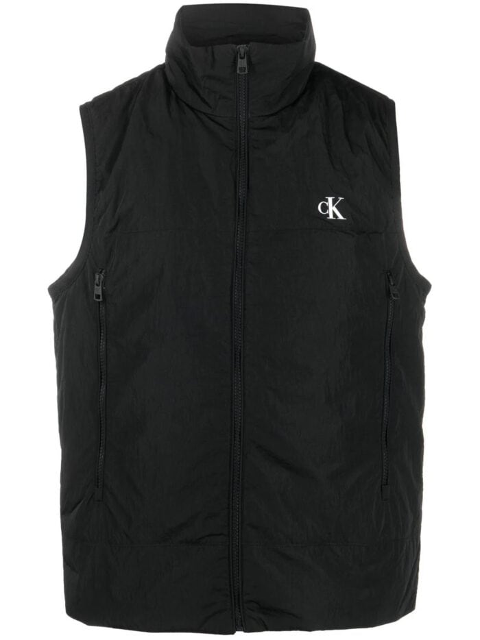 Badge Crinkle Nylon Vest