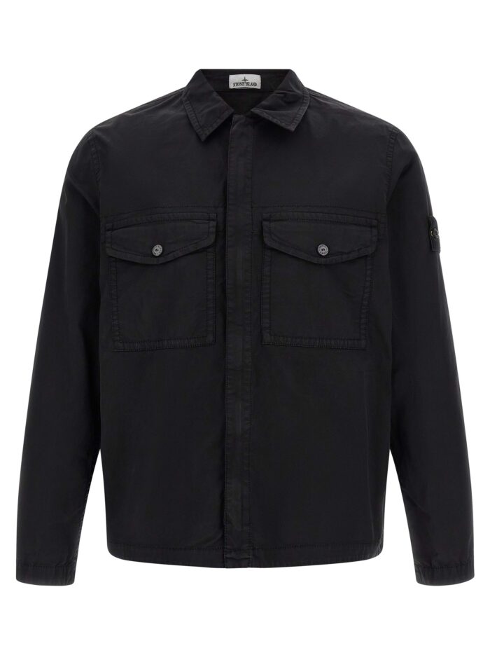 stone island 'badge logo' overshirt Stone Island 'Badge Logo' Overshirt