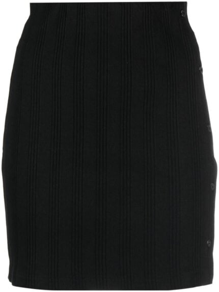 Badge Rib Elongated Skirt