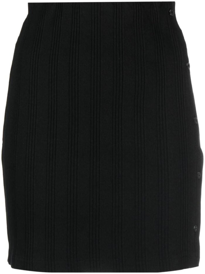 Badge Rib Elongated Skirt