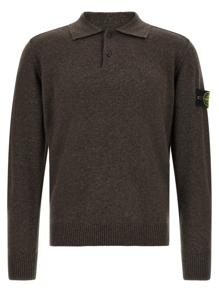 'badge stone island' polo shirt 'Badge Stone Island' Polo Shirt