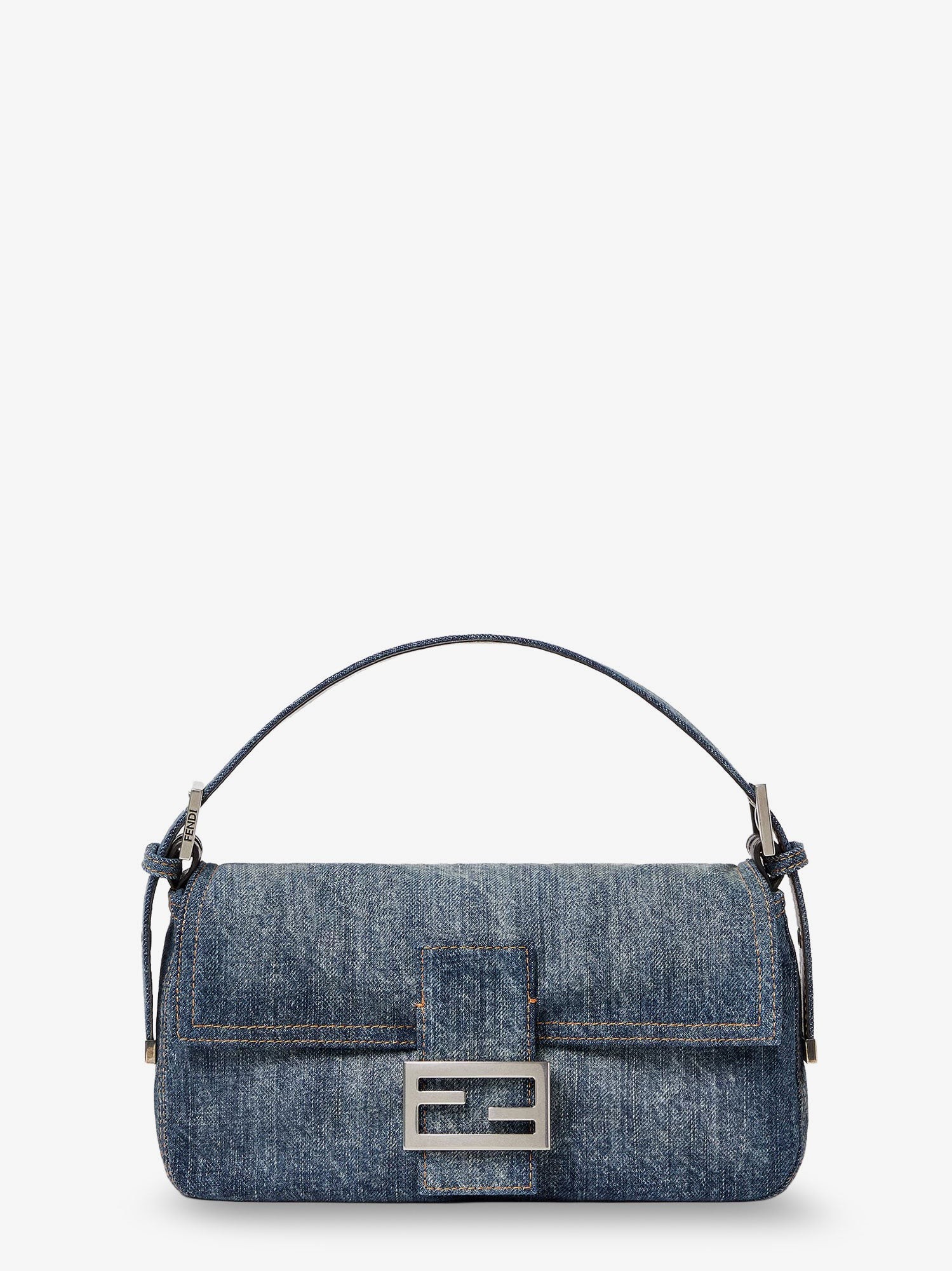 Fendi Baguette 26424 Shoulder Bag In Denim Blue