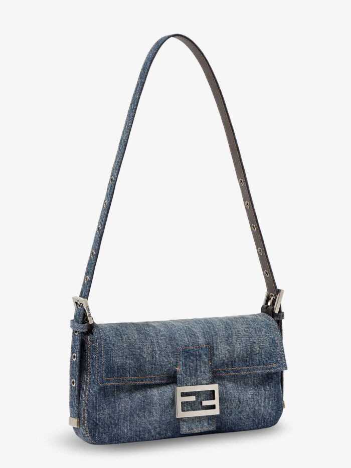 Fendi Baguette 26424 Shoulder Bag In Denim Blue