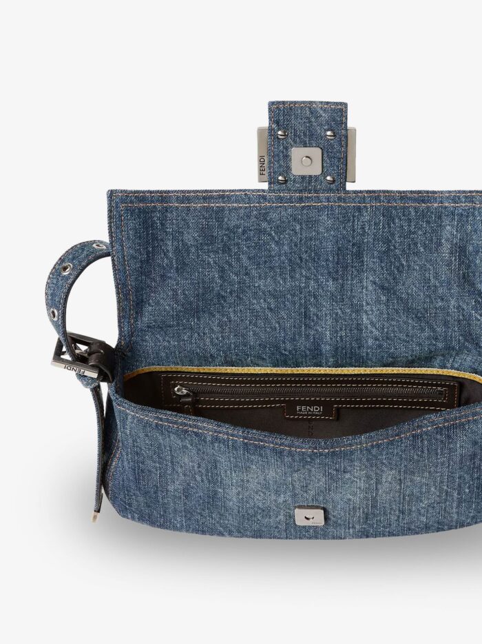 Fendi Baguette 26424 Shoulder Bag In Denim Blue