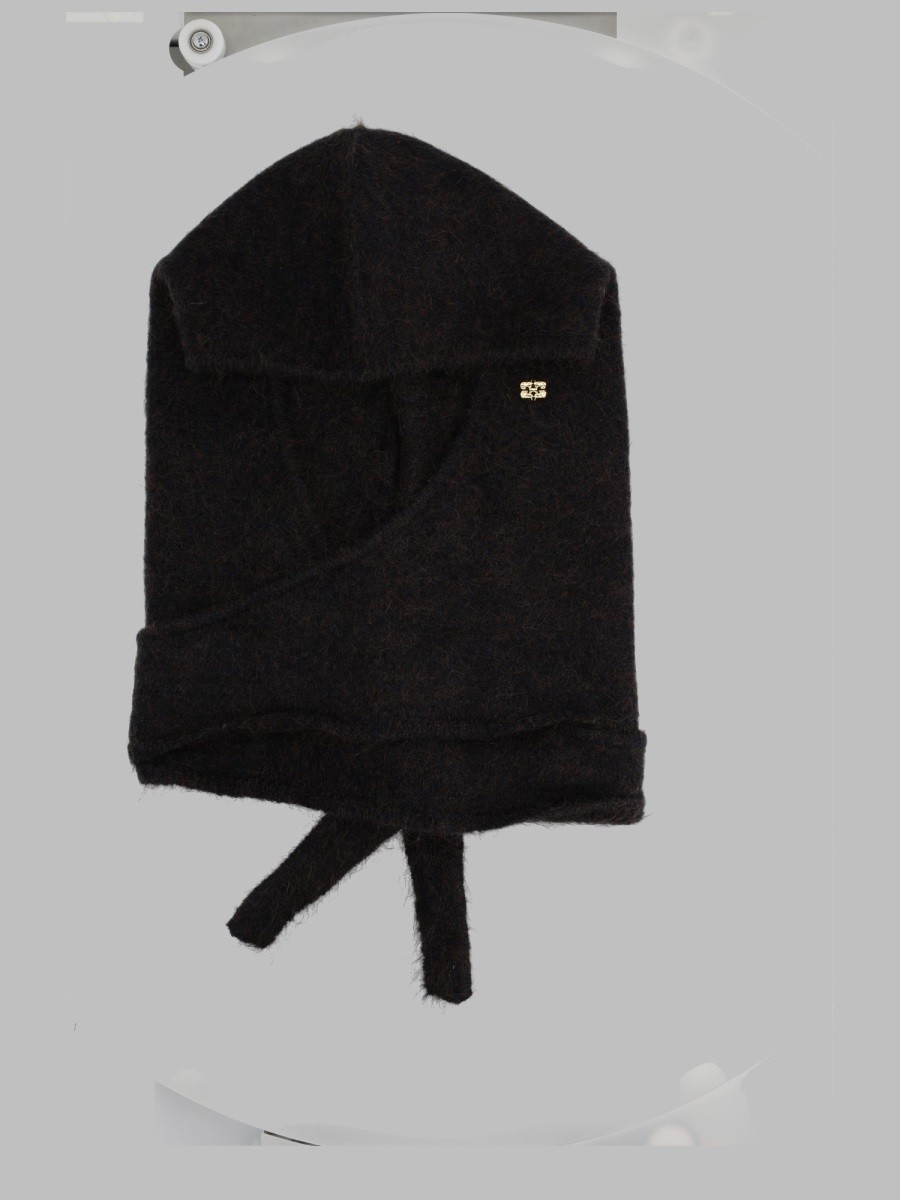 GANNI Balaclava In Misto Lana E Mohair