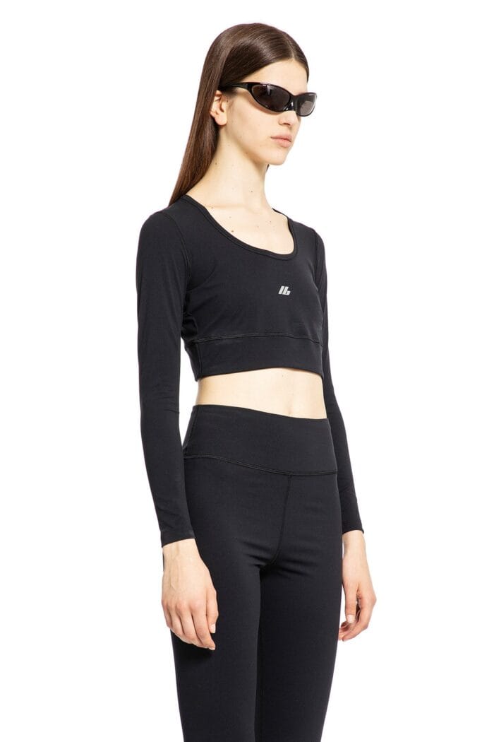 BALENCIAGA Activewear Long Sleeve Cropped Top