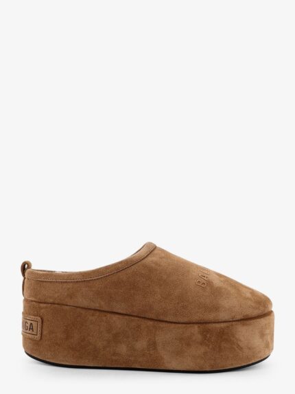 Balenciaga Alaska Soft Suede Mule With Plateau
