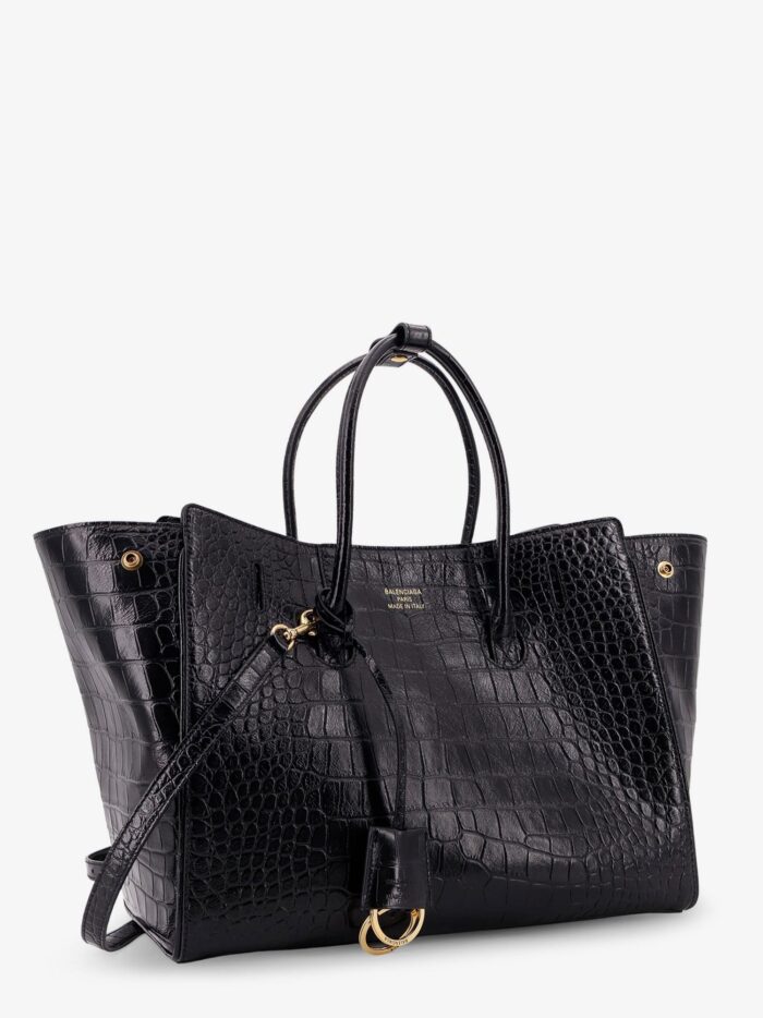 Balenciaga All Hampton Small Leather Shoulder Bag With Croco Effect