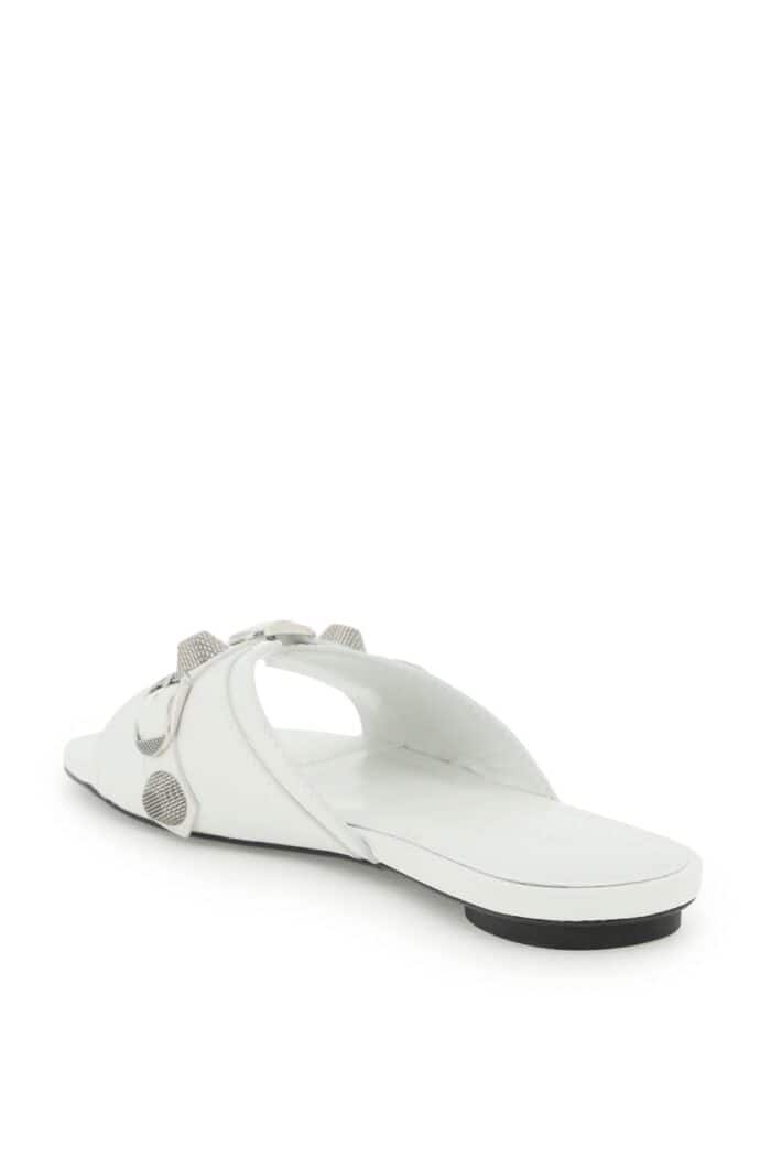 Balenciaga Arena Leather Cagole Slides