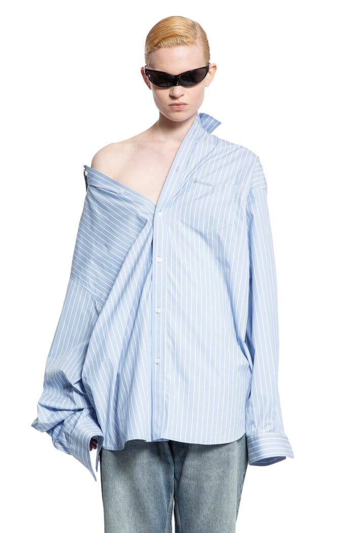 BALENCIAGA Asymmetric Off Shoulder Shirt