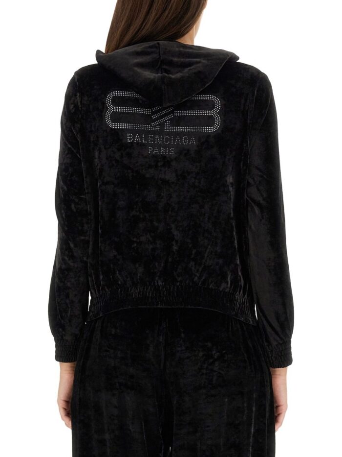 Balenciaga BB PARIS ZIPPERED SWEATSHIRT