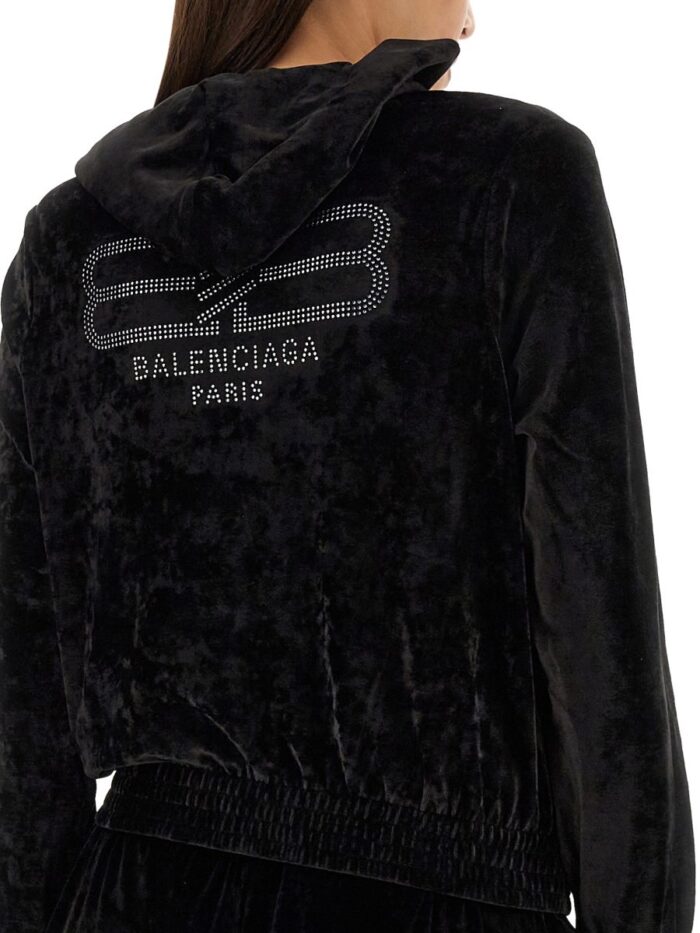 Balenciaga BB PARIS ZIPPERED SWEATSHIRT