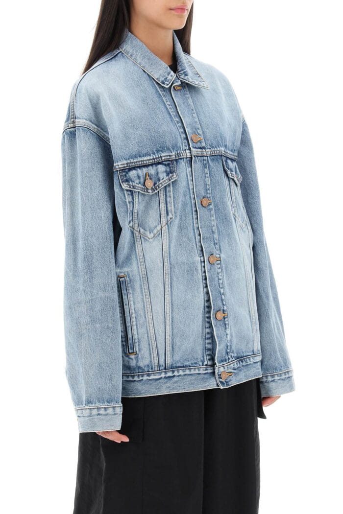 Balenciaga Bb Spray Paint Denim Jacket