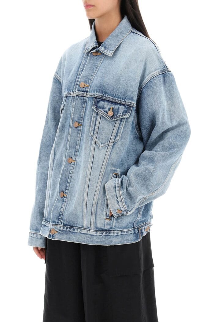 Balenciaga Bb Spray Paint Denim Jacket