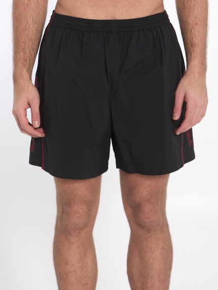 Balenciaga Bermuda shorts with red logo
