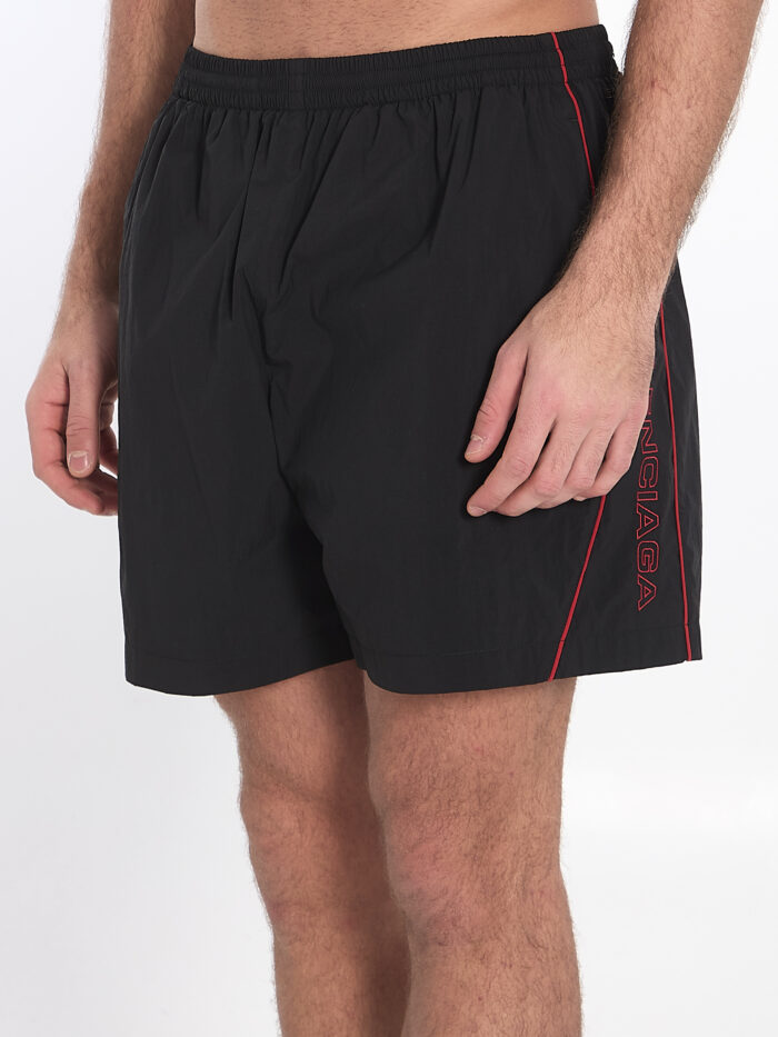 Balenciaga Bermuda shorts with red logo