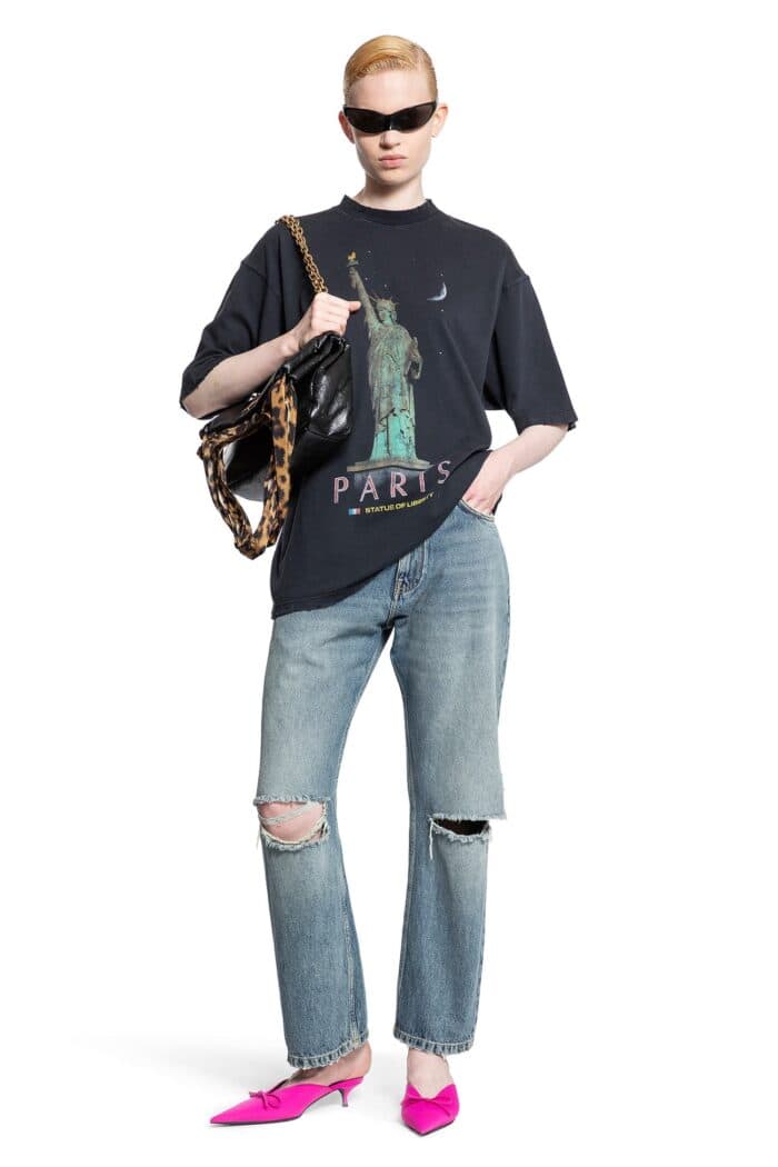 BALENCIAGA Buckle Loose Fit Jeans