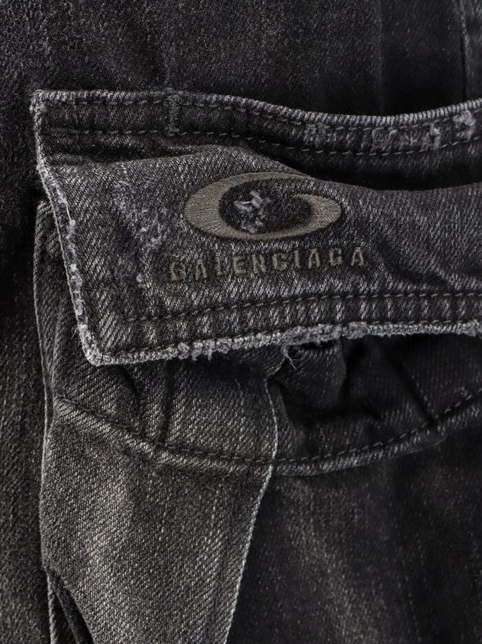 Balenciaga Cargo Black Denim Trousers