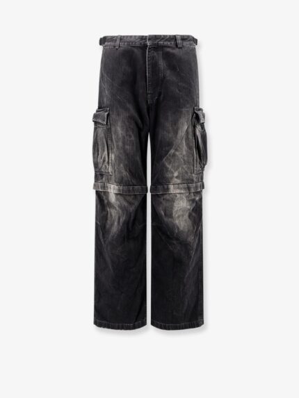Balenciaga Cargo Black Denim Trousers